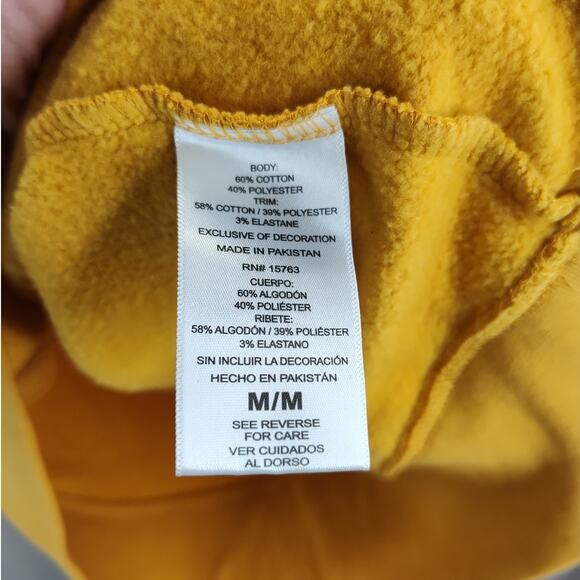 Life is Good Mustard Unisex Hoodie with Mountain Logo, M - Picture 6 of 8